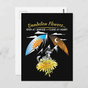 Dandelion Flower Facts - Nature Lover Postcard