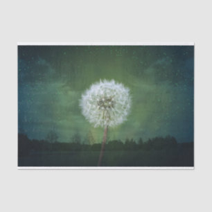 Dandelion Flower Fluff Starry Sky Art Tissue Paper