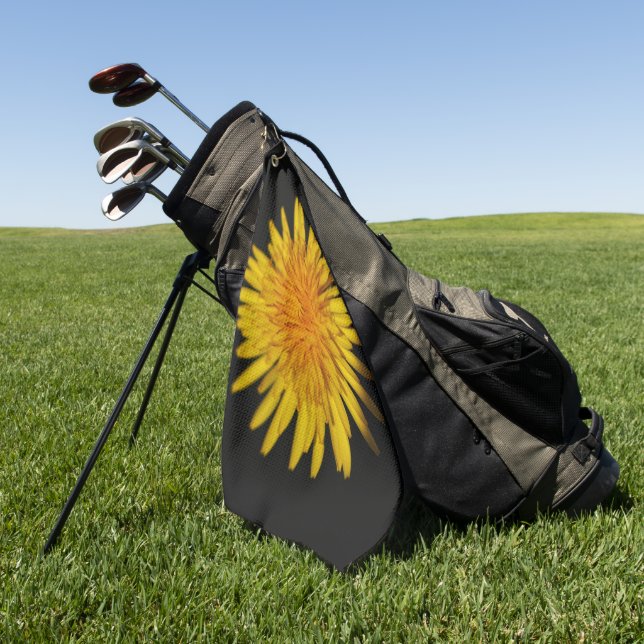 Dandelion Flower gtcna Golf Towel (Green)