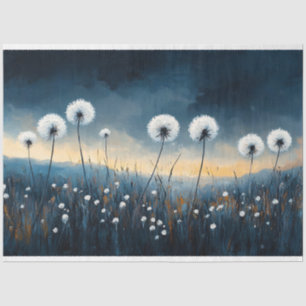 Dandelion Fluff Dramatic Painting Decoupage Tissue Paper