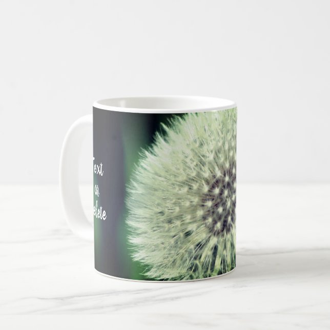 Dandelion Fluff Personalized Coffee Mug (Front Left)