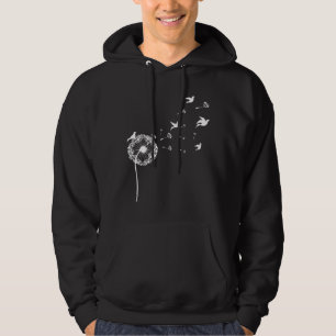 Dandelion Flying Seeds Birds Flower Summer Hoodie