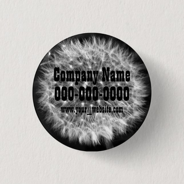 Dandelion Fuzz 1 Inch Round Button (Front)