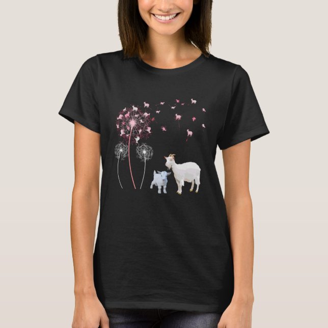Dandelion Goat Cute Goat Farmer Floral Dandelion S T-Shirt (Front)