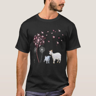 Dandelion Goat Cute Goat Farmer Floral Dandelion S T-Shirt