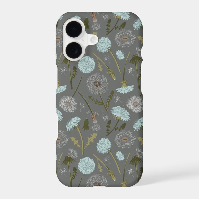 Dandelion Grey Blue Floral Pattern (Back)