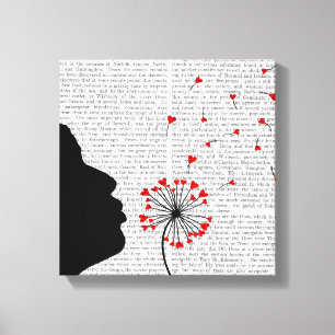 Dandelion Hearts Canvas Print