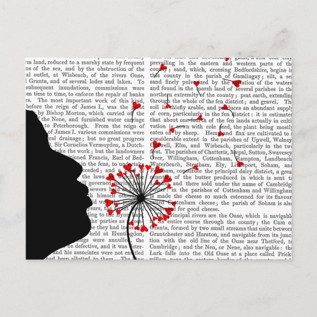 Dandelion Hearts Postcard (Front)