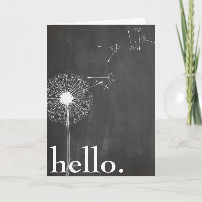 Dandelion hello/thinking of you card (Front)