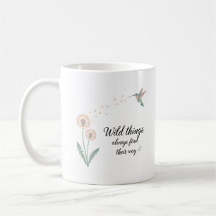 Dandelion Hummingbird Inspirational Design Coffee Mug