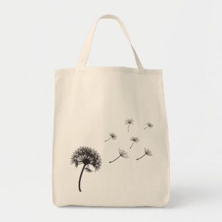 dandelion illustration copy tote bag