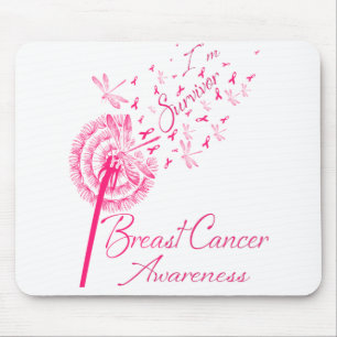 Dandelion I'm Survivor Breast Cancer Awareness Mouse Pad