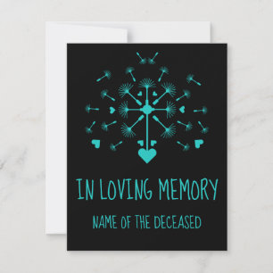Dandelion In The Wind In Loving Memory  Card
