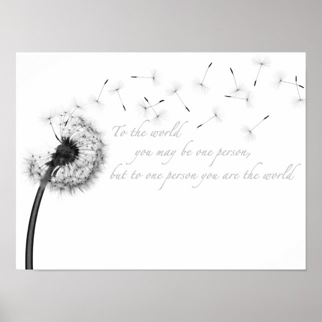 Dandelion Inspiration 16" x 12", Matte Poster (Front)