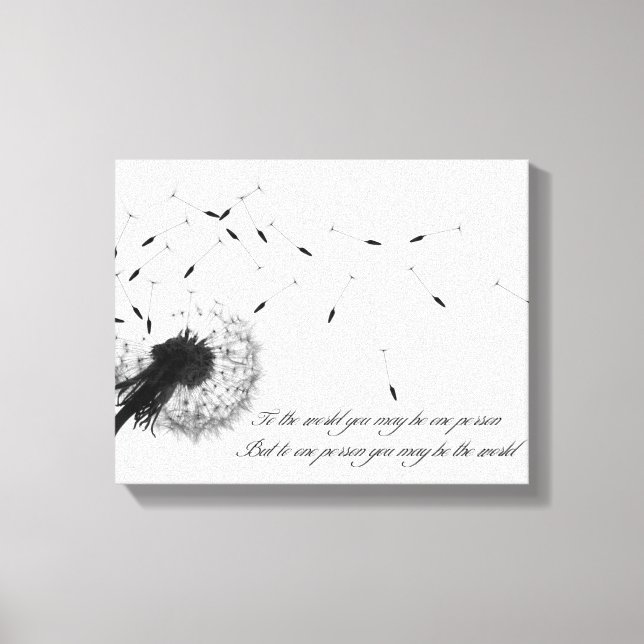 Dandelion Inspiration Canvas Print (Front)