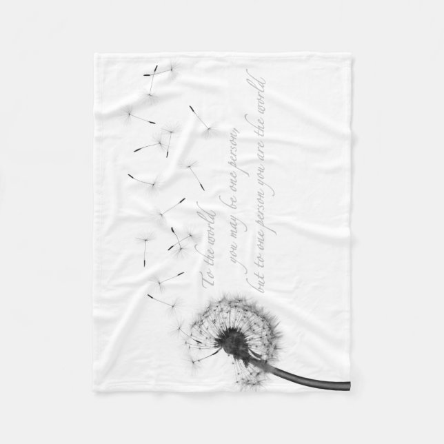 Dandelion Inspiration Fleece Blanket (Front)
