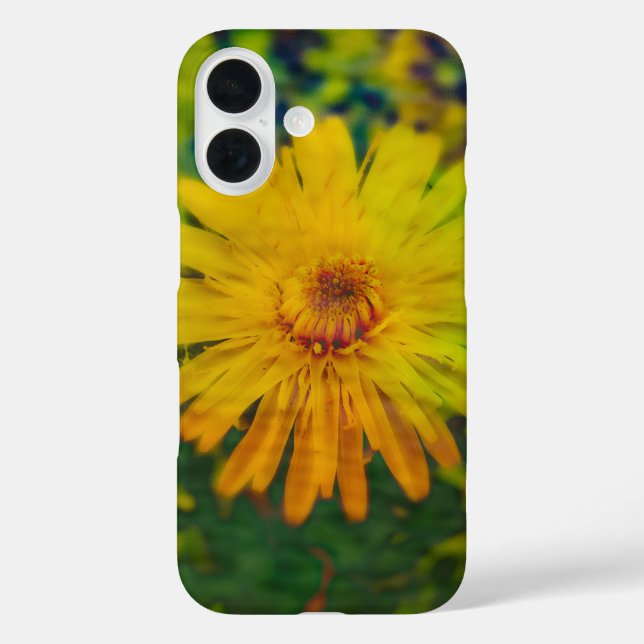 Dandelion jaune - Art fin iPhone 16 Coque (Verso)
