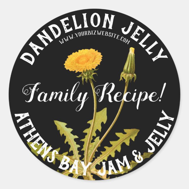 Dandelion Jelly Produit Étiquette (Devant)