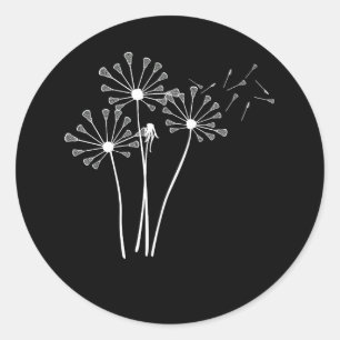 Dandelion Lacrosse for Lacrosse Player Sport Lax M Classic Round Sticker