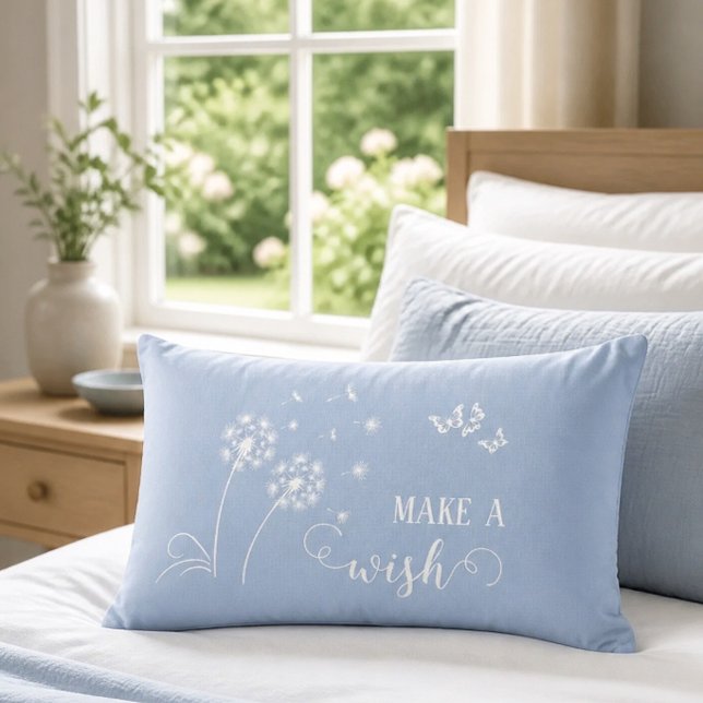Dandelion Make a Wish Lumbar Pillow (Creator Uploaded)