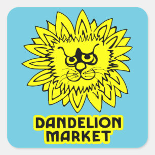 Dandelion Market Square Sticker