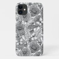 Dandelion meadow in black and white