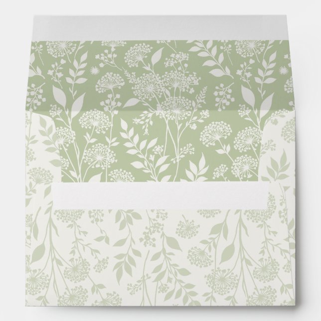 Dandelion Meadow Soft Olive - Neutral Envelope (Back (Bottom))