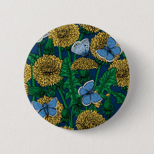 Dandelion medow 2 inch round button
