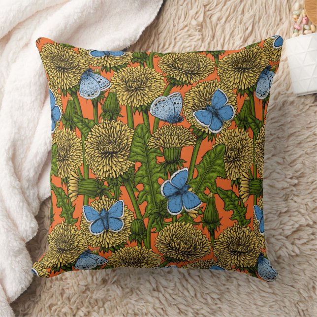 Dandelion medow throw pillow (Blanket)