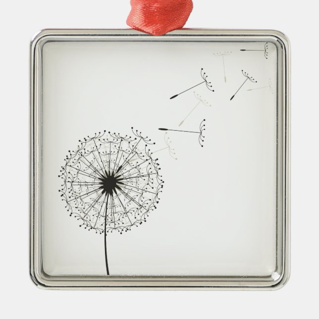 Dandelion Metal Ornament (Front)