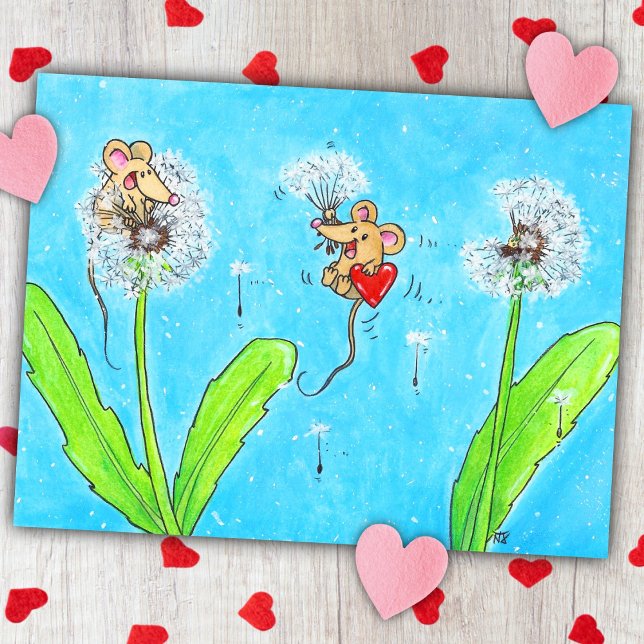 Dandelion Mice  Postcard (Creator Uploaded)