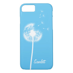 Dandelion Monogram Blue iPhone 7 Case-Mate iPhone Case