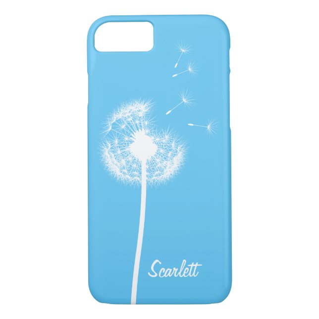 Dandelion Monogram Blue iPhone 7 Case-Mate iPhone Case (Back)