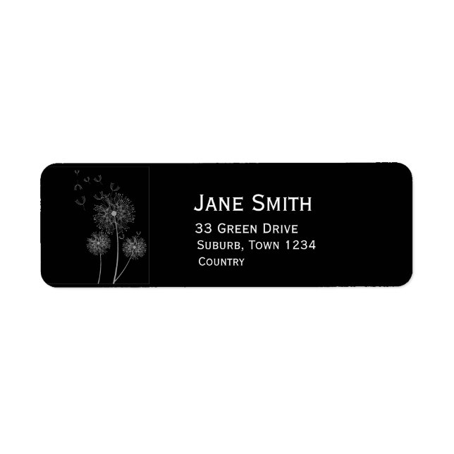 Dandelion noir et blanc style (Devant)