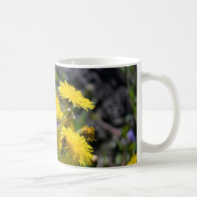 Dandelion on  coffee mug (Right)