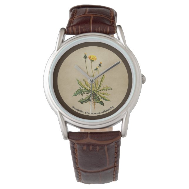 Dandelion On Old Paper Watch (Front)