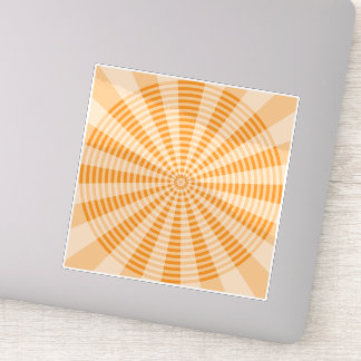 Dandelion, Orange Spiral, Boho Abstract Art