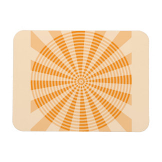 Dandelion, Orange Spiral, Boho Abstract Art Magnet