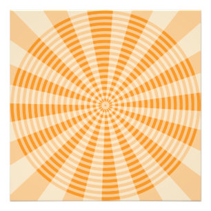 Dandelion, Orange Spiral, Boho Abstract Art Photo Print