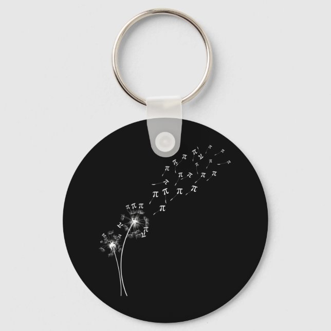 Dandelion Pi Day Flower Floral Tree Math Lover Keychain (Front)