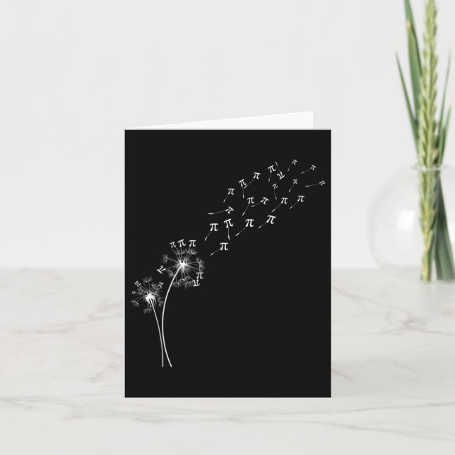 Dandelion Pi Day Flower Floral Tree Math Mathemati Card (Front)