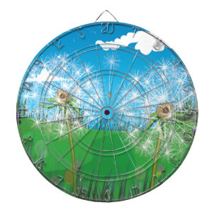 Dandelion plant dartboard