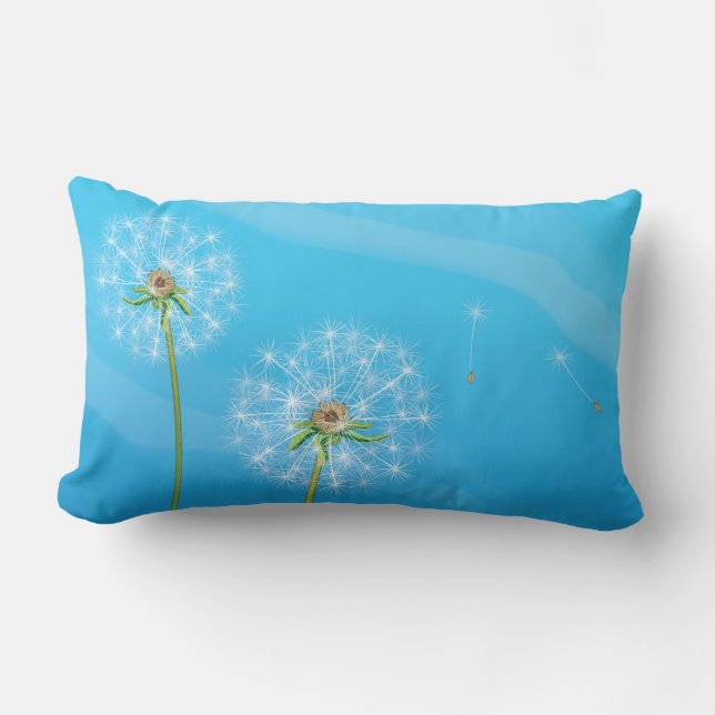 Dandelion Plant Lumbar Pillow (Front)