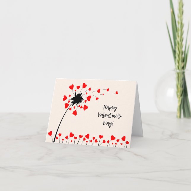 Dandelion postcard for Valentine's Day (Front)