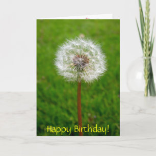 Dandelion Puff, Happy Birthday! Card