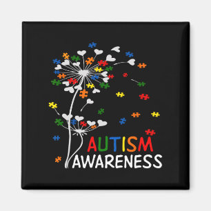 Dandelion Puzzle Piece Cool Autism Awareness Gift  Magnet
