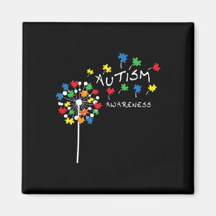 Dandelion Puzzle Piece Cool Autism Awareness Gift Magnet