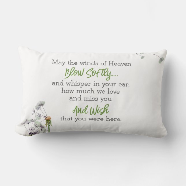 Dandelion Remembrance Lumbar Pillow (Front)