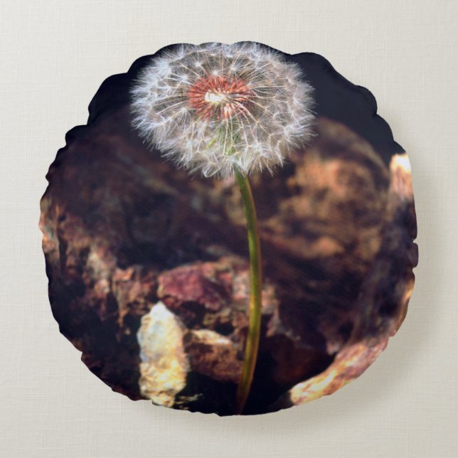 Dandelion Round Pillow (Front)