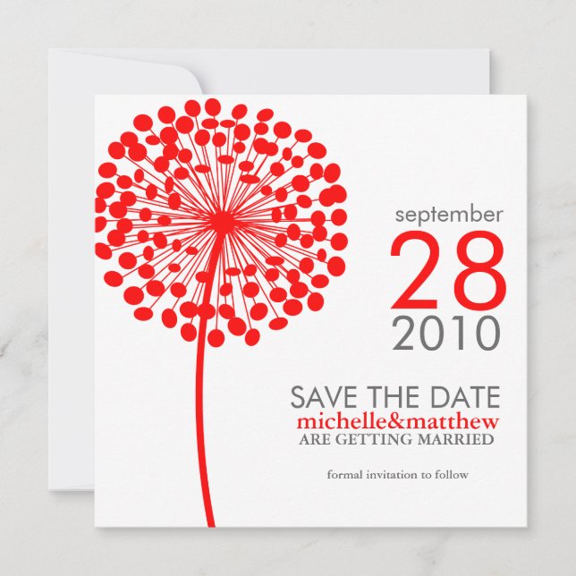 Dandelion Save the Date Announcements (Front)